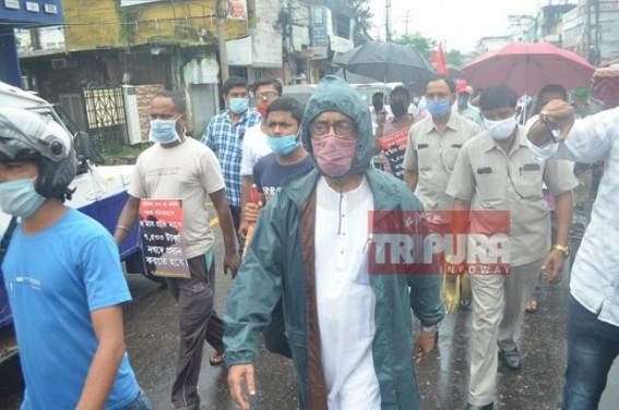 Opposition leader Manik Sarkar kicked off CPI-M's protest programmes with 5 points of demands 